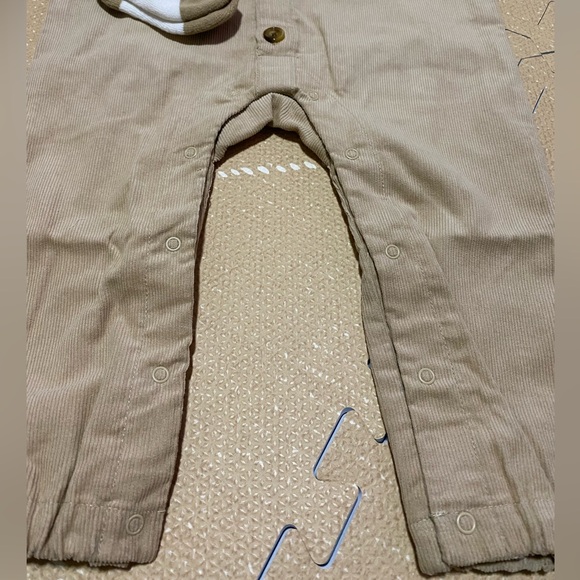 PL Baby By Petit Lem 2-Piece Fleece Collar Corduroy Romper Set - Picture 7 of 7